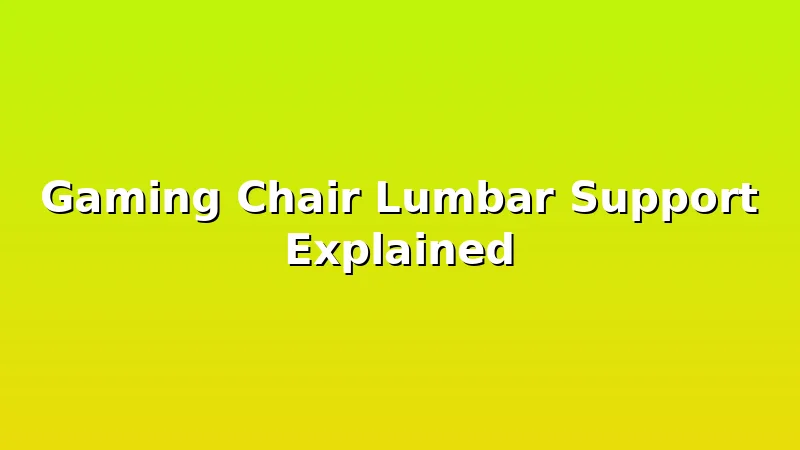 Gaming Chair Lumbar Support Explained - ThroneLoft review with measurements and honest opinion