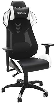 RESPAWN RSP-200 Racing Style Gaming Chair, Leather, White