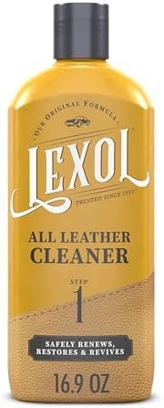 Leather Cleaner and Conditioner Kit by Lexol for Furniture Car Interiors Shoes Handbags, leather cleaner and conditioner two-step system with 2 sponges, 8 oz each