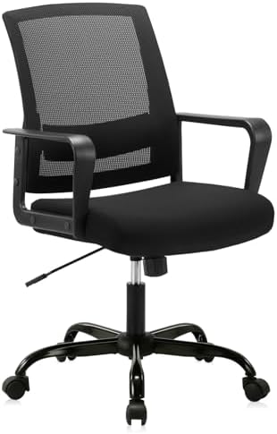 CLATINA Ergonomic Office Desk Chair - Mesh Office Chair with Adjustable Lumbar Support