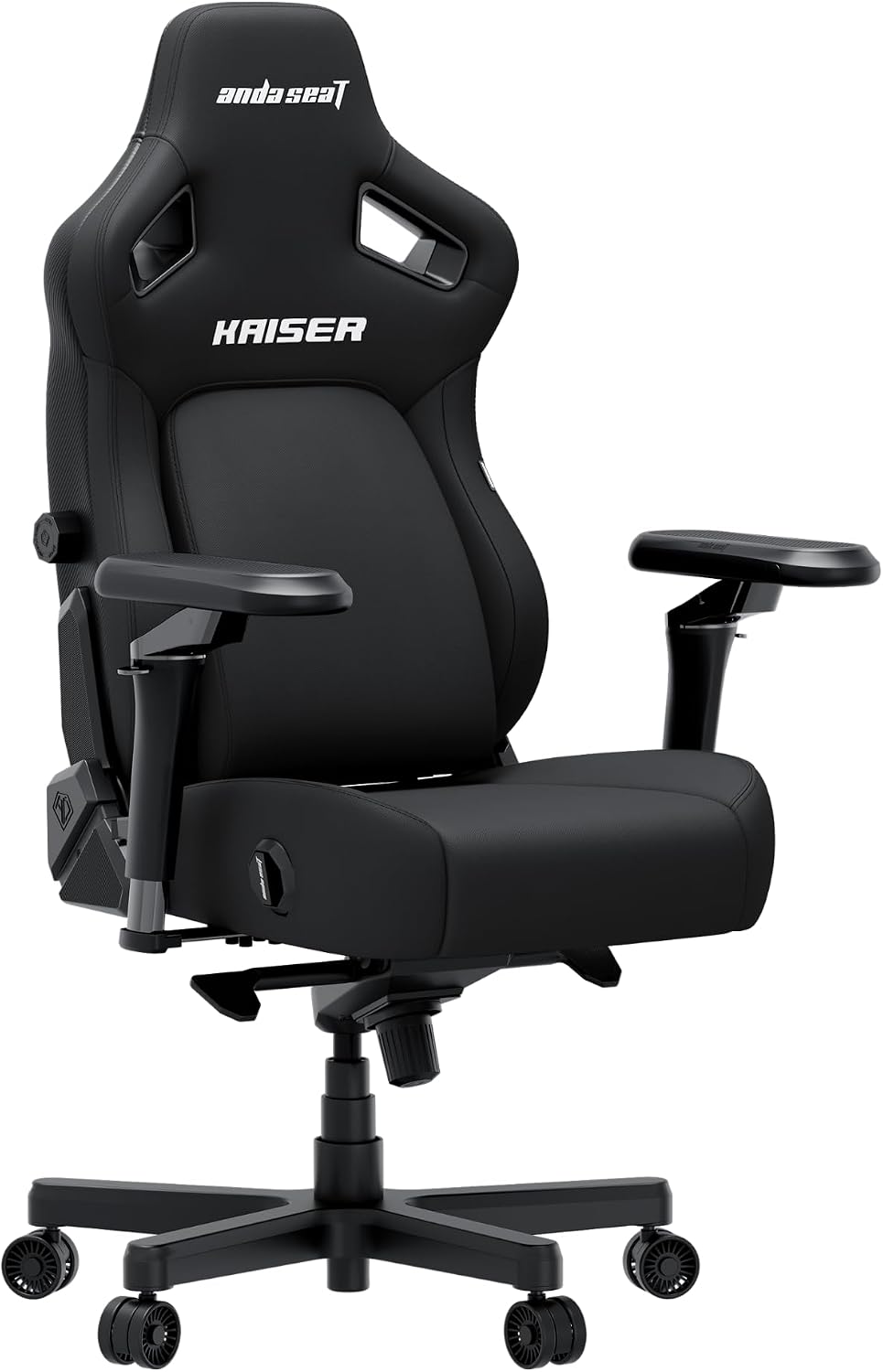 Anda Seat Kaiser 4 Large Gaming Chair for Adults, Ergonomic Black Fabric Gaming Seat with 6D Armrest and Lumbar Support