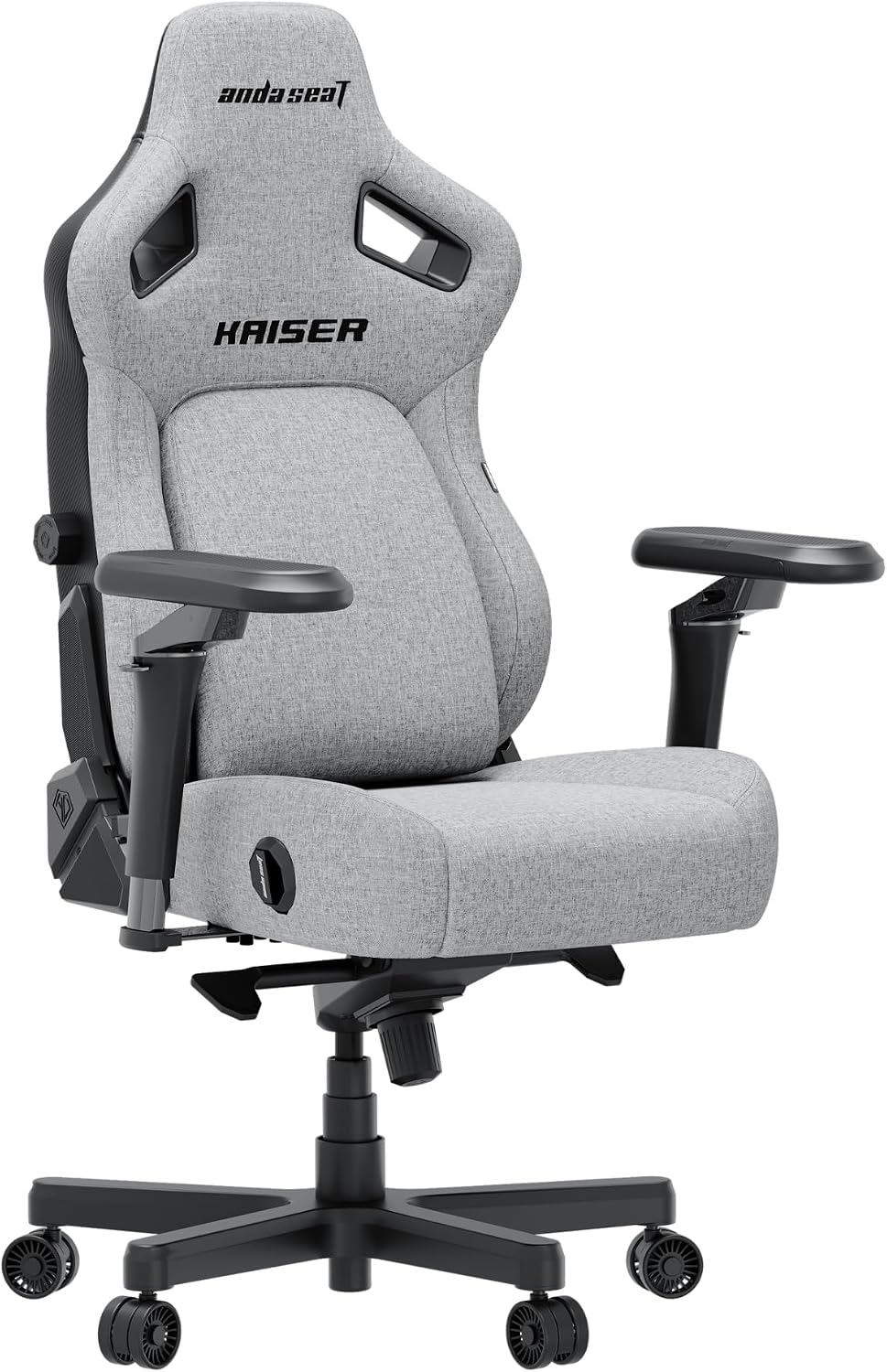 Anda Seat Kaiser 4 Large Gaming Chair for Adults - Ergonomic Gray Fabric Gami...
